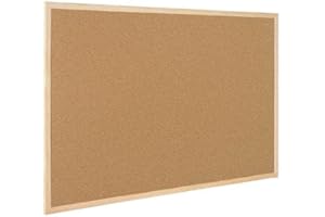 Bi-Silque Tableau Liège Cadre Bois, 90cm x 120cm