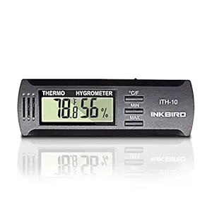 Inkbird ITH-10 Digital Thermometer and Hygrometer Temperature Humidity Monitor Humidor Guitar Ukulele Cigar Box Cigarette Mason Jar