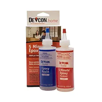 Devcon Epoxy, 5 Minute Epoxy, 2 Bottles Net 8.5 fl oz (250ml)