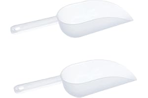 JEOPKO Kitchen Plastic Ice Scoop, Candy Scoop, Popcorn Scoop,Plastic Kitchen Scoop， Ice Cream, Rice Grain Scoop Flour Sugar Dried Fruit Melon Seeds Small Shovel（2PCS）