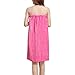 TopTie Women's Microfiber Terry Beach Towel Bath Spa Wrap Clasps on Chest - Pink,S