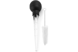 ANZONGYI Turkey Baster Plastic Turkey Baster Cooking Set Turkey Oil Dropper with Brush Meat Baster Syringe for BBQ Grill Baking Kitchen Cooking