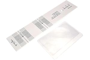 IDEALPLAST AndicAge Protractor Record Calibration Distance Gauge LP Vinyl Turntable Phonograph Phono Cartridge Stylus Alignment,White