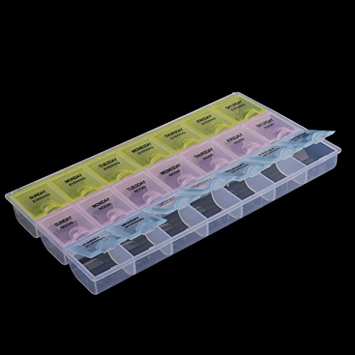 Gazechimp 7 Tage Tablettenbox 3 Kammern /Tag Pillen Tabletten Box Tablettendose Pillendose Pillenbox Tablettenbox - 6