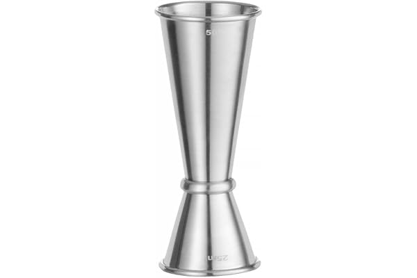 HENDI Jigger double 25/50ml, BarUp, mesure de bar, doseur à cocktail, barman, bar, boissons, cocktails, ø44x(H)110mm, acier inoxydable