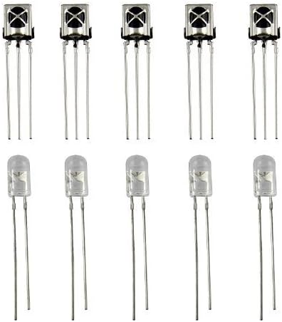 Three Legs 5 Pairs Infrared Diode LED IR Emission and Receiver by GHH