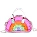 Produktbild Mzdpp Pvc Stitching Farbe Regenbogen -Art Transparent Mode Damen - Strand -Beutel -Handtasche Crossbody Beutel Totes Frauen -   Umhängetasche