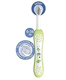 Con capuchón de protección Chicco - Cepillo dental divertido con cerdas suaves para 6-36 meses, color verde