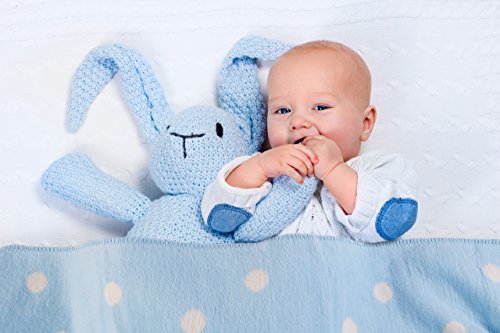 ByBoom® – Erstlingsdecke / Babydecke/ Kuscheldecke 100% Baumwollfleece 75×100 cm mit Punkten; MADE IN EU - 5