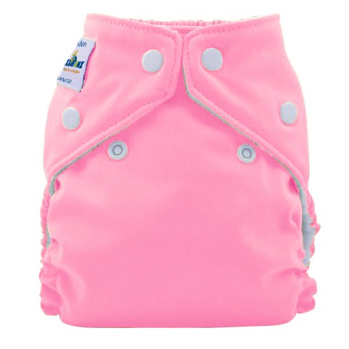 NEW 2010 COLOURS FuzziBunz Perfect Size Pocket nappy, with insert, cotton candy, popper fastening, medium (15-30lbs)