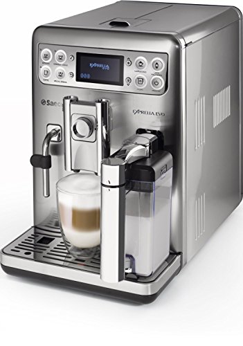 Saeco HD8858/01 Exprelia Kaffeevollautomat, AquaClean, integrierte Milchkaraffe, silber