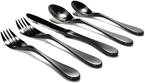 Knork Forged Original Titanium Alloy Matte Black Flatware Set Coated Stainless Steel Metal Utensils