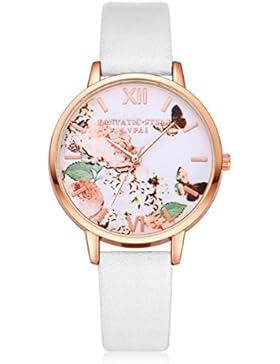 Vovotrade Frauen Quarz Armbanduhr Taktgeber Damen Kleid Geschenk Uhren(Weiß)