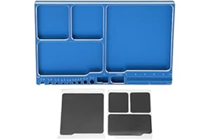 SUNGOOYUE Tacka Magnetyczna ze Stopu Aluminium, Przenośna Podkładka Magnetyczna z adsorpcją magnetyczną do Naprawy RC (BLUE)