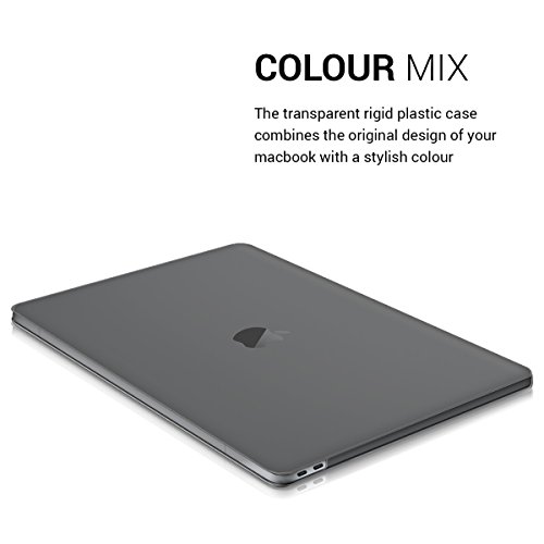 kwmobile Laptop H  lle f  r Apple MacBook Pro 15   ab 2016  Touchbar - Crystal Laptopschutzh  lle Cover Case Schwarz Transparent - Transparente Notebo