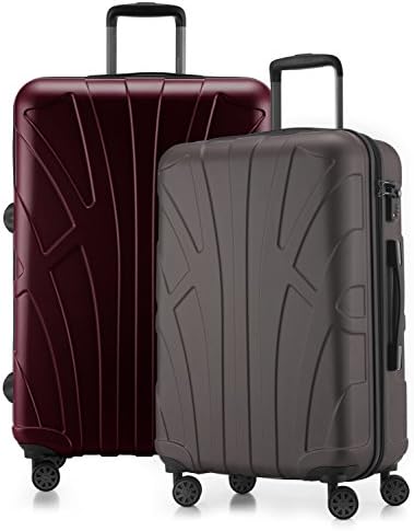 Hard-Side Luggage Set of 2 Trolleys Hardside Lightweight Suitcase (66 cm, 76 cm), 100% ABS