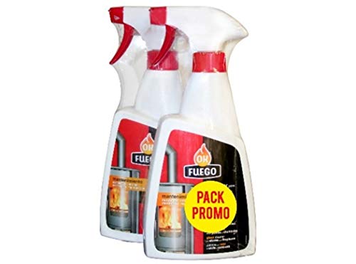 2 pzas. Limpiador Cristales OK Fuego Antihollin 2PZ 500 ML