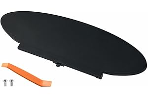 SAMTN Sun Visor Vanity Mirror Cover For Porsche 911 996/997 for Boxster 986 for Cayman 987, Driver or Passenger Side Sunvisor Lid Covers Cap Replacement, Black, 99670142102