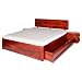 EVOK Imperial Queen Size Bed with Storage (Honey Finish, Brown) RS.38840.00