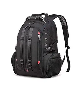 Red Lemon Kaka Male Men's 45 L Polyester Travel USB Anti Theft Laptop Backpack (Black, 15.6