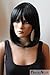 PRETTYSHOP Fashion Lady Wig Short Hair BOB PAGE Heat-Resistant Likes Real Human Hair (jet black)