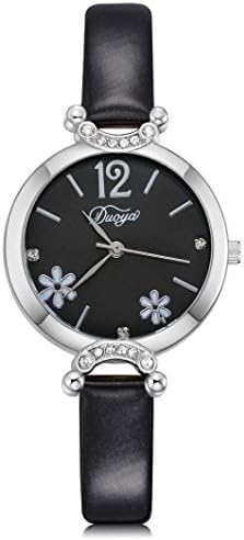 Cebbay Womens Wrist Watch, Duoya D219 32MM Analog Pointer Quartz Artificial Diamond PU Leather Band Watch