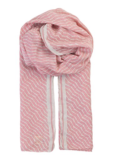 Preisvergleich Produktbild Becksöndergaard Damen-Schal Claudella rosa beige gestreift ( wild rose ) weiche Baumwolle - 1701600001-608