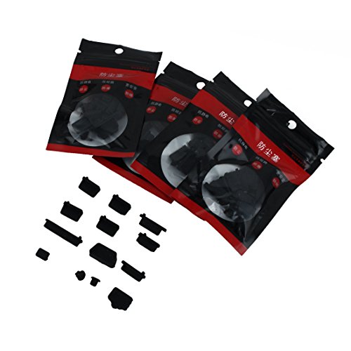 5 Satz 13-in-1 Schwarz Silikon Anti-Staubschutz Stöpsel Schutzhülle für Notebook