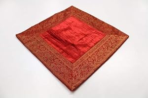 AGA'S OWN Indyjska poduszka 40 x 40 cm poszewka na poduszkę poszewka na poduszkę orientalna poszewka (czerwona)