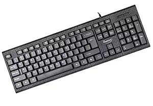 Infotech Quantum QHM7406 Spill-Resistant Wired USB Keyboard (Black)