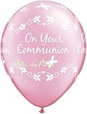 10 Pink Holy Communion 11" Helium Quality Latex Balloon