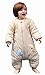 Produktbild Chilsuessy Winter Baby Schlafsack mit Beinen abnehmbar Ärmeln Kind Strampler Schlafanzug Overall Babyschlafsack Bio Baumwolle (XL/Koerpergroesse 95-105cm, Tiere/2.5 Tog)