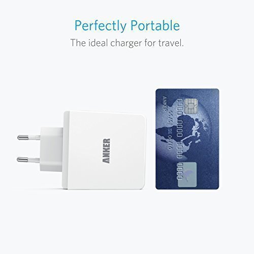 Anker 36W 5V / 7.2A 4-Port USB LadegerÃ¤t Wand Ladeadapter mit PowerIQ Technologie Wall Charger fÃ¼r Smartphones Tablets und andere USB-ladende GerÃ¤te (WeiÃŸ)
