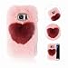 Produktbild Galaxy S7 Edge Hülle, QianYang Plüsch Wolle Diamant Bling Handmade Schutzhülle für Samsung Galaxy S7 Edge Handyhülle Fluffy Pom Pom Kratzfeste Tasche Schale - Rot Liebe