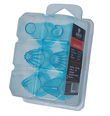 De Buyer 4132.06 Lot de 6 Douilles Bleues Spéciales Pâtisserie - Compatibles avec Le Tube
