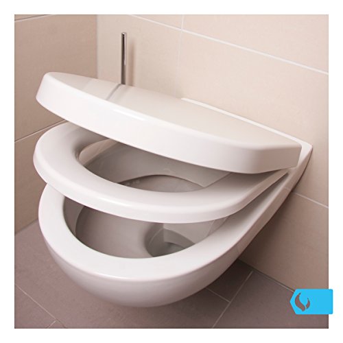 Bullseat 4.1 WC Sitz weiß D-Form • Absenkautomatik / Softclose • abnehmbar • easyclean • Toilettendeckel überlappend • Klobrille • hochwertiges Duroplast - 2