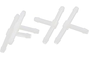 A ABSOPRO Tubo Tubo Tubo Connettore 3mm T Sagomato 3 Vie Plastica Bianco (Set di 4)