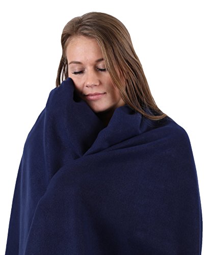 Betz Luxus Fleecedecke Kuscheldecke Farbe dunkel blau Größe 130×170 cm Qualität: 220 g/m² - 2