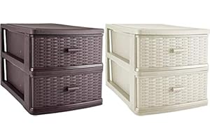 MAURY'S IL NUMERO UNO DEL RISPARMIO Maury's Cassettiera Intreccio Rattan Media 19x14x11cm Colori Assortiti