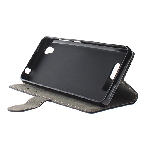 BeCool® – Schutzhülle Handytasche im Bookstyle für ZTE Blade A452, schützt Ihr Smartphone da es sich perfekt anpasst, mit Standfunktion, Fächer für Karten und Geldscheine und, natürlich, unser exklusives Design. Rosa Blüten. - 4