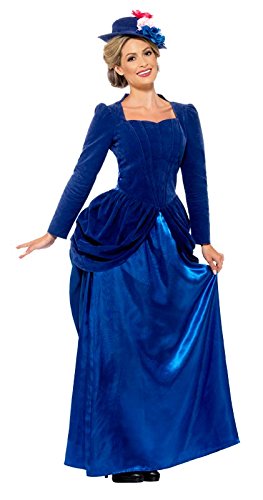 Smiffys Adult Women's Victorian Vixen Deluxe Costume, Top, Skirt and Hat, Tales of Old England, Serious Fun, Size M, 43420
