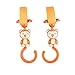 Cute Hot Sale Stroller Hooks Baby Stroller, 2 Pack, Orange (16*4.5CM)