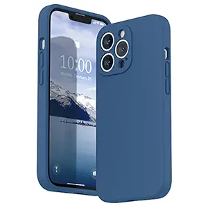 SURPHY Silicone Case Compatible with iPhone 13 Pro Case (6.1 inch 2021), with Camera Protection, Liquid Silicone Phone Case with Microfiber Lining (Blue Jay)