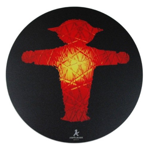 Ampelmann 101100020 - Mousepad Rollfeld Steher 21 cm, schwarz