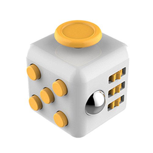 L-FENG-UK Fidget Toy Cube Relieves Stress and Anxiety for Children and Adults(White Yellow) L-FENG-UK Fidget Toy Cube Relieves Stress and Anxiety for Children and Adults(White Yellow)