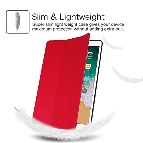 Fintie iPad Pro 10.5 Zoll Hülle – Ultra Schlank Superleicht Ständer Slim Shell Case Cover Schutzhülle Tasche mit Auto Schlaf / Wach Funktion für Apple iPad Pro 10,5″ Zoll Display 2017 Neue Modell, Rot - 5