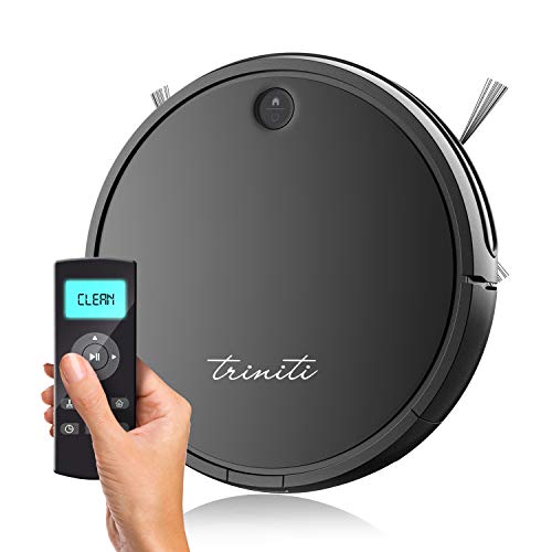 triniti Robot aspirador, Sistema de limpieza de alto rendimiento, apto para suelos y alfombras, óptimo para los pelos de Animales Domésticos