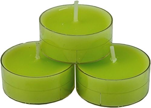 Nordlicht-Kontor 20 Danish Tea Lights Colourful, Choice of Various Colours (Lime Green/Light Green)