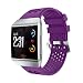 Produktbild Uhrenarmband Für Fitbit Ionic, ESAILQ Leichtes, perforiertes Silikon-perforiertes Zubehör Sportbänder für Fitbit Ionic, 130-230mm (Lila)
