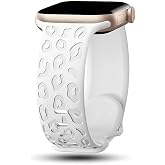 Apple ile Uyumlu Watch 11 10 46mm 9 8 7 6 SE Ultra Uyumlu 42-44-45-49mm Leopar Desenli Silikon Kordon